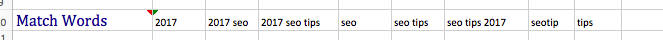 SEO Software - Match Words